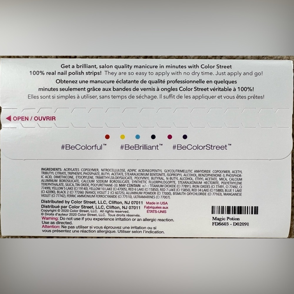 Unopened Color Street nail strips Magic Potion - Picture 3 of 4
